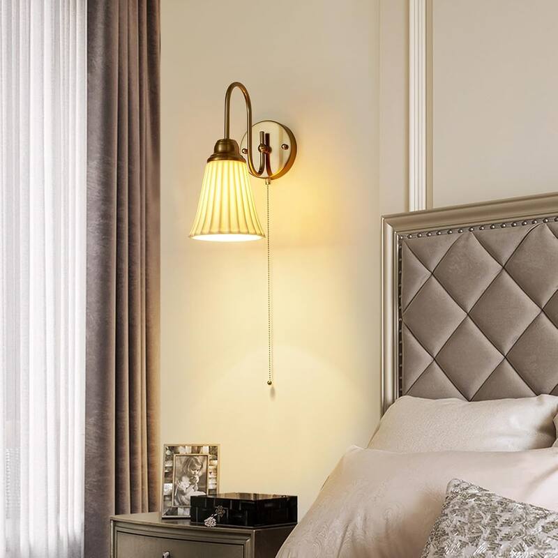 Set of 2 wall light amber bathroom light glass bedroom roome