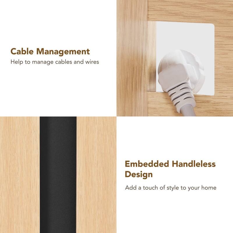 Spruce & Spring 31.5" Modern Industrial Sideboard Cabinet Storage Cabinet