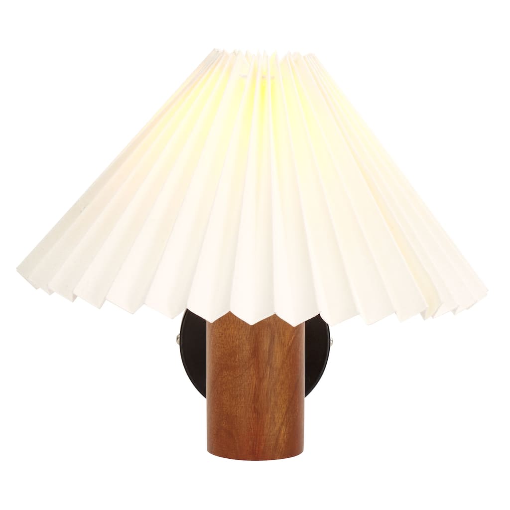 SAFAVIEH Lighting Luli Pleated Shade Single Wall Sconce - 14"W x 12"D x 11"H