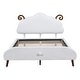 preview thumbnail 16 of 51, Twin Size Upholstered Platform Bed Animal Theme Design Bed Frame with Sheep-Shaped Headboard and Footboard, No Box Spring Needed