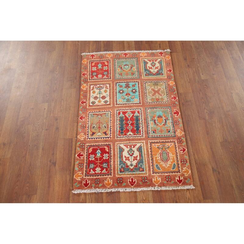 Garden Design Kazak Foyer Rug Hand-Knotted Wool Carpet - 2'0" x 3'1"