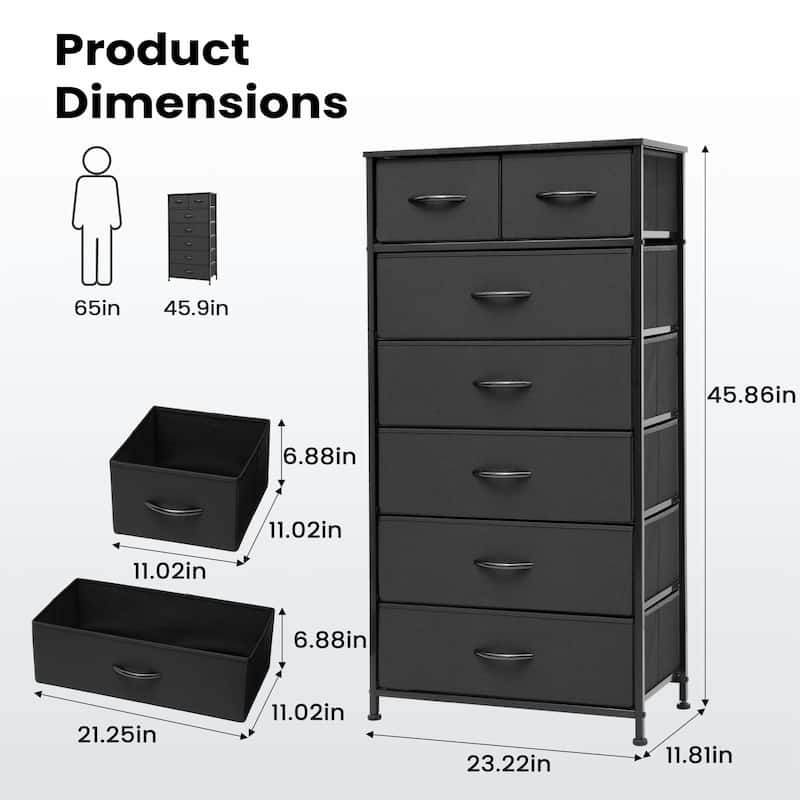 Pellebant 7-Drawer Storage Tower Organizer Chest Dresser