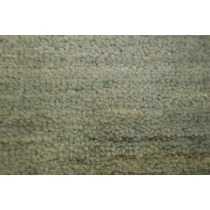 Hand Knotted Oriental 100% Wool Carpet Tribal Modern Navy Blue & Blues Gabbeh (kashkoli) Area Rug - 2' 11'' X 2' 2''