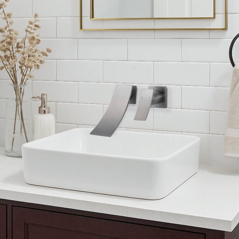 WOWOW Single Handle Wall Mounted Bathroom Basin Faucet