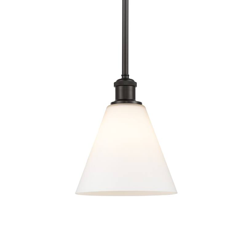 Innovations Lighting 516-1S-10-8 Berkshire Pendant Berkshire 8" Wide - Oil Rubbed Bronze / Matte White