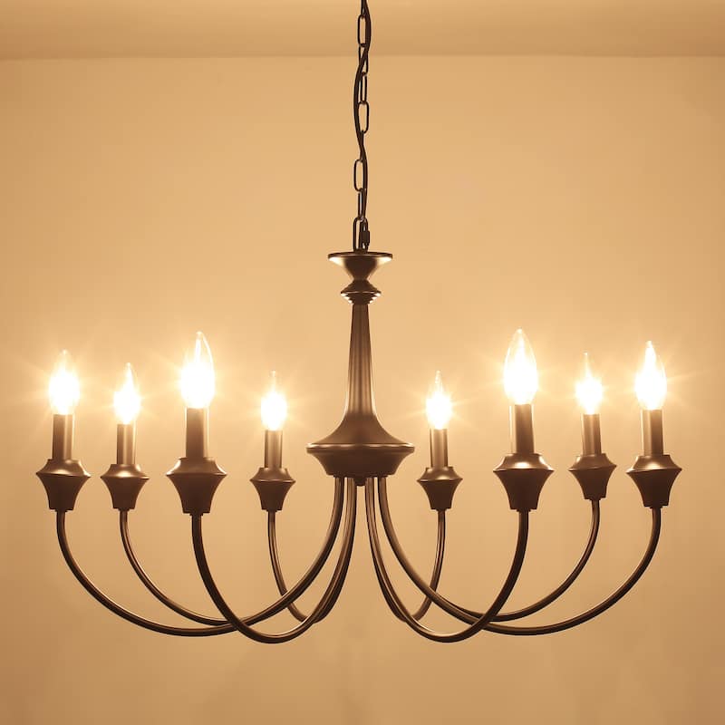8-Light 28.34 in. Traditional Chandelier for Kitchen Living Room
