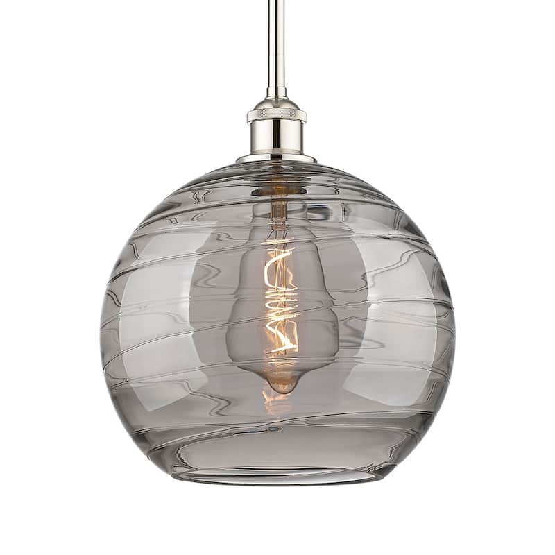 Innovations Lighting 616-1S 13 12 Athens Deco Swirl Pendant Athens - Polished Nickel