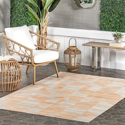 Nuloom Aranea Abstract Machine Washable Indoor/Outdoor Area Rug