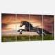 preview thumbnail 10 of 14, Designart 'Black Friesian Horse Gallop' Animal Photography Metal Wall Art