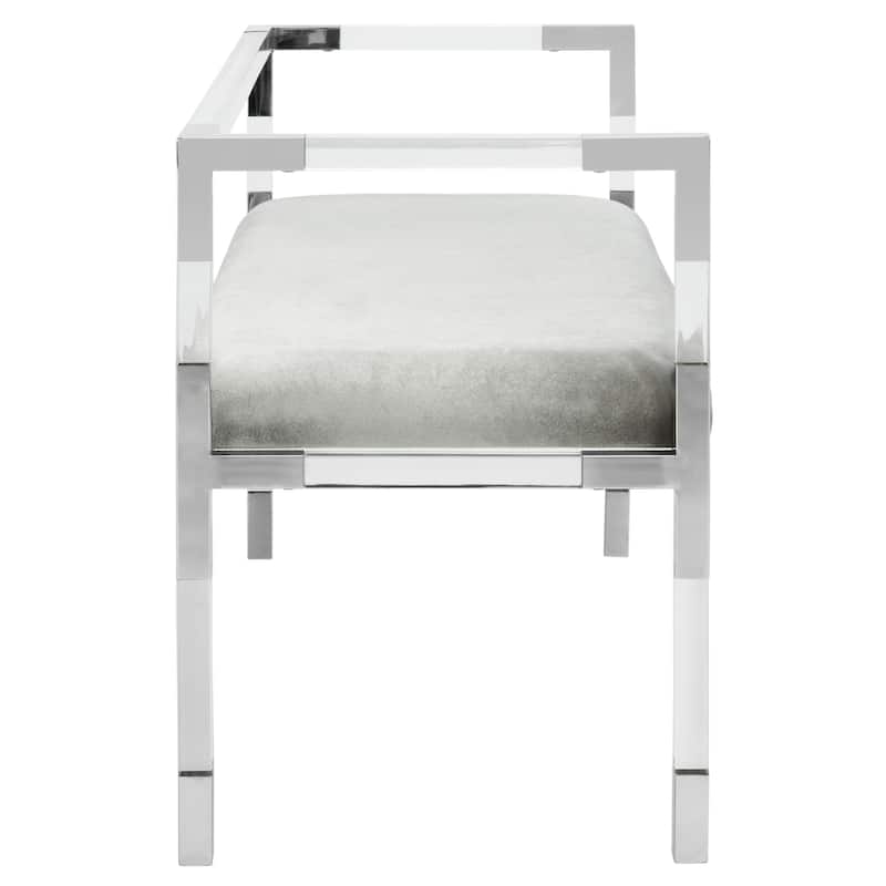 SAFAVIEH Couture Shakti Grey Acrylic Bench - 50Wx18Dx26H