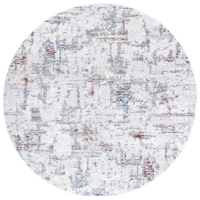 SAFAVIEH Craft Vipula Modern Rug - 6'7" Round - Grey/Gold