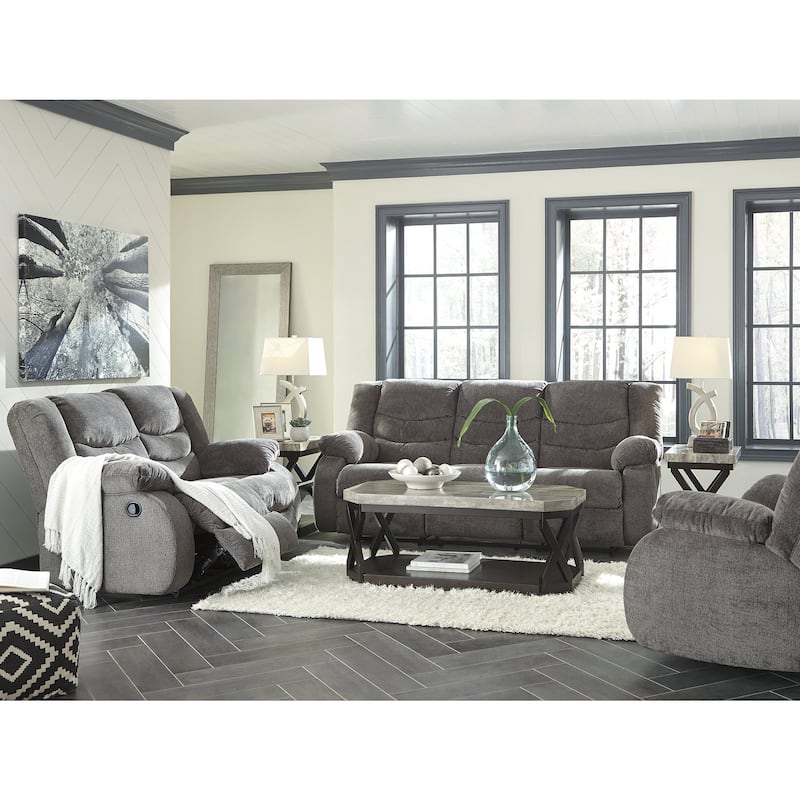 Signature Design by Ashley Tulen Gray 2-Piece Upholstery Package - 87"W x 40"D x 40"H