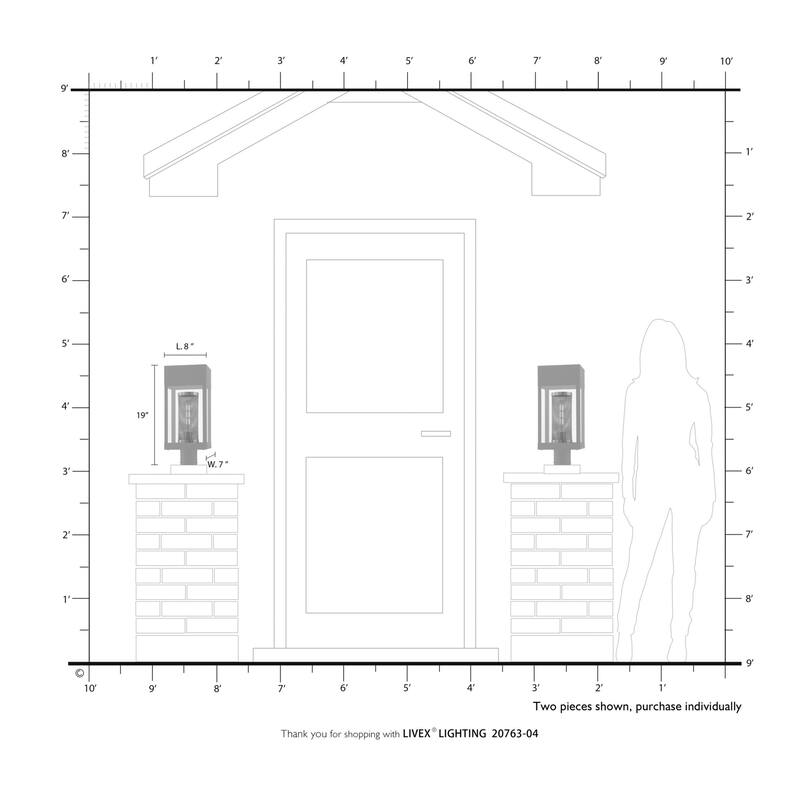 Livex Lighting 20763 Franklin 19" Tall Post Light