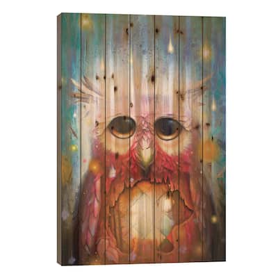 Ancient Rain Print On Wood by Scott Mills - Multi-Color
