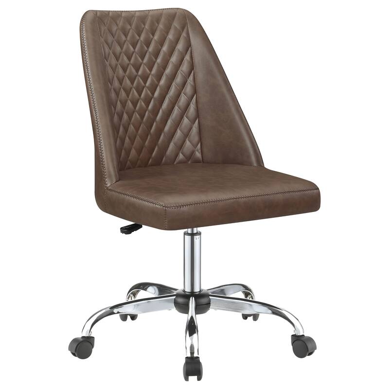 Althea Upholstered Adjustable Home Office Desk Chair - Brown