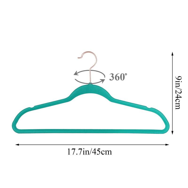 Javlergo 50/100 Pack Velvet Hangers, Heavy Duty Non Slip & Space-Saving Cloth Hangers with 6 Finger Clips & Tie Rack