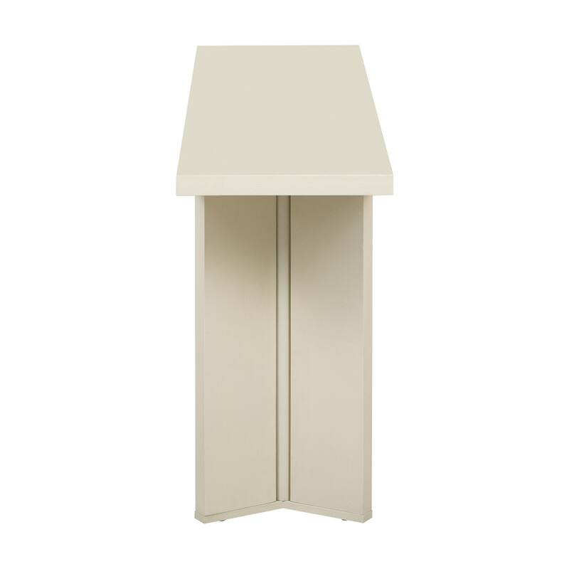 Stylish Console Table with Pine Veneer and Geometric Legs