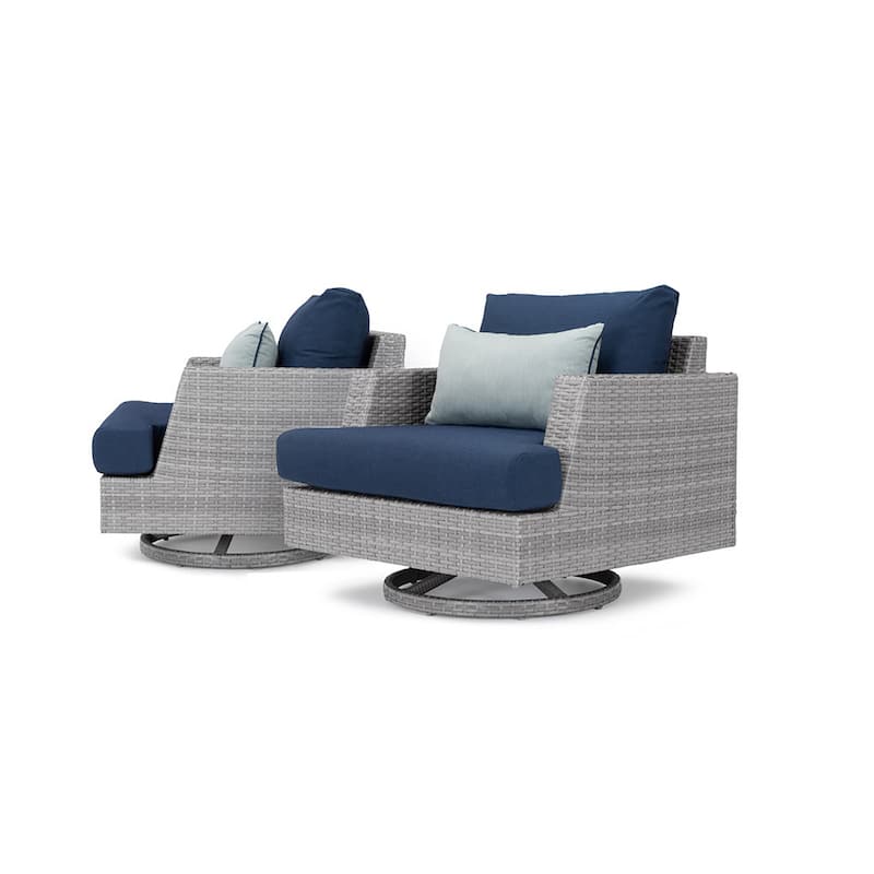Portofino Comfort 2 Piece Sunbrella Outdoor Patio Motion Club Chairs