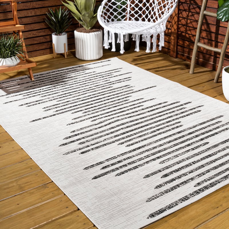 JONATHAN Y Colonia Berber Stripe Geometric Indoor/Outdoor Area Rug