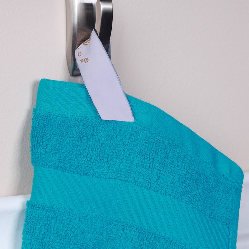 Superior Luxury Solid Highly Absorbent Egyptian Cotton 6 Piece Bath, Face, and Hand Towel Set
