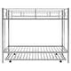 preview thumbnail 14 of 13, Twin over Twin Bunk Bed with Trundle, Two Ladders, and Easy-Glide Casters, Space-Saving Design, Silver