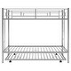 preview thumbnail 14 of 43, Twin over Twin Size Metal Bunk Bed with Trundle, Ladder and Fence for Bedroom
