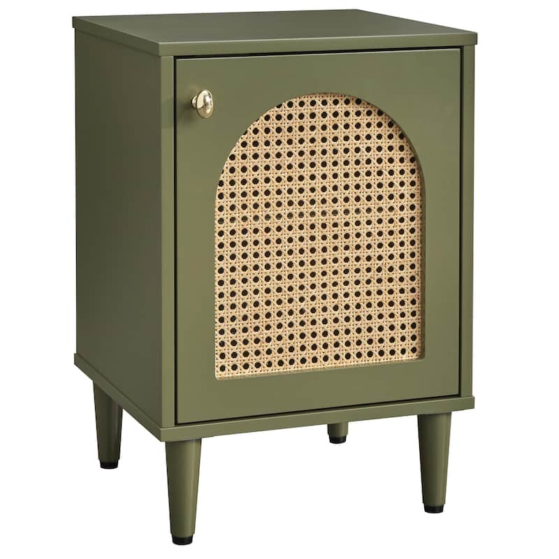 Lifestorey Taylor Nightstand with Natural Cane