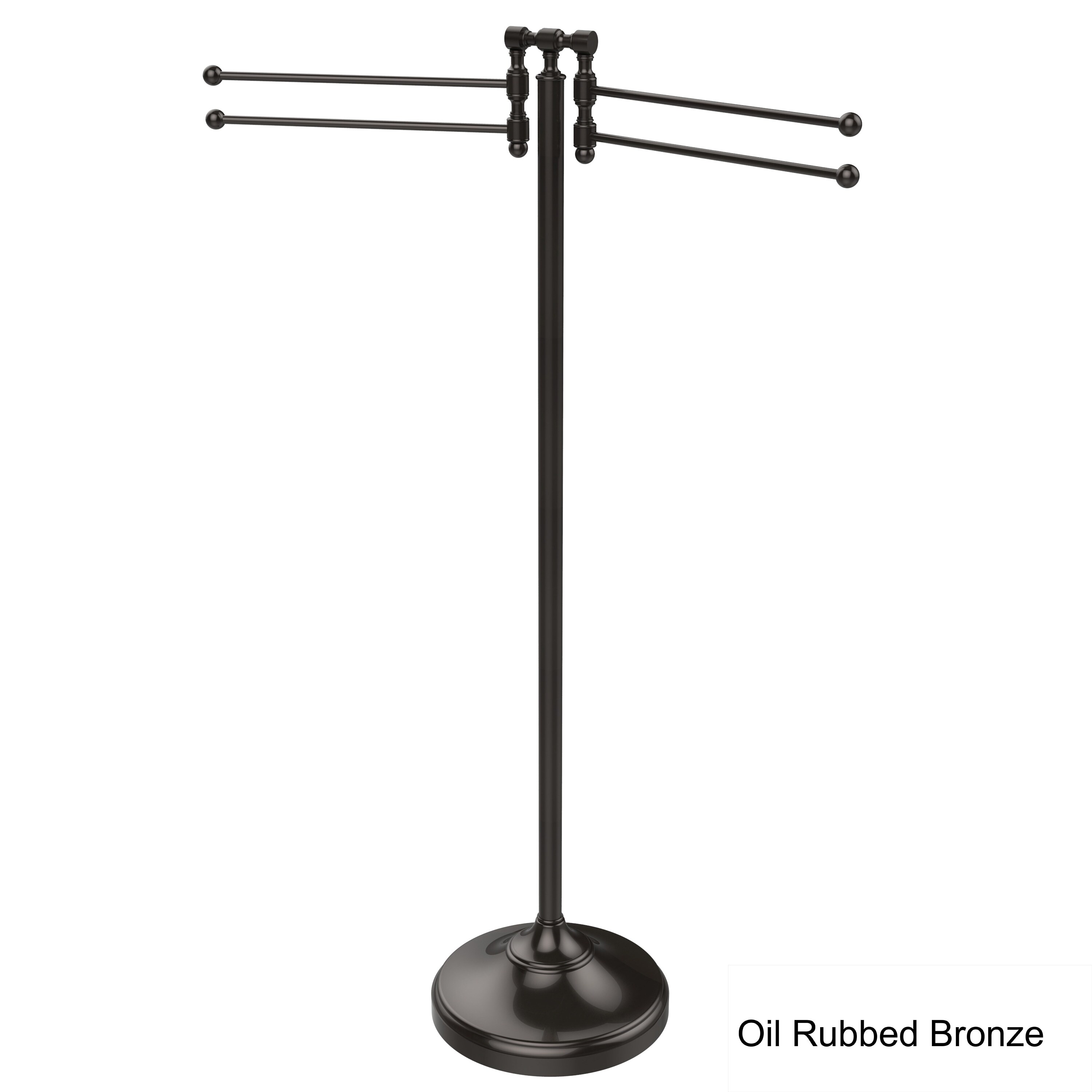 Allied Brass Southbeach Matte Black Freestanding Towel Rack 5-in x 12-in x  9-in in the Towel Racks department at