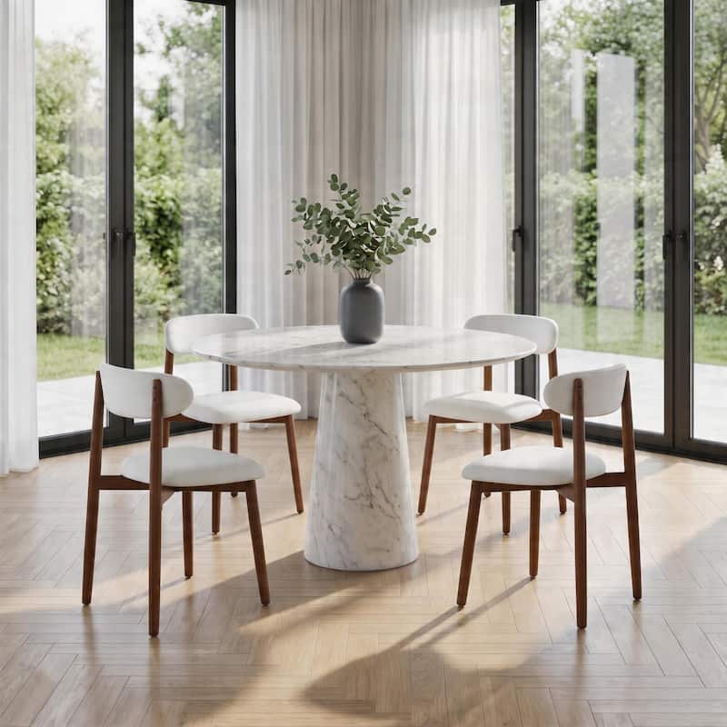 Modern Upholstered Linen Kitchen Dining Chair