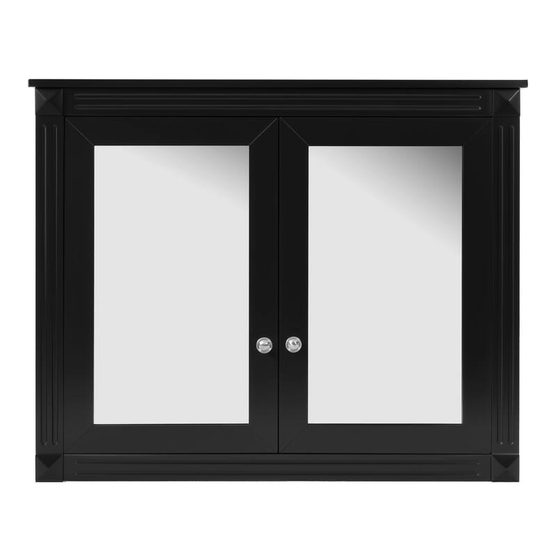 Roomfitters 36x28 Inch Wall Mount Medicine Cabinet, Double Mirror Storage with 2 Adjustable Shelves