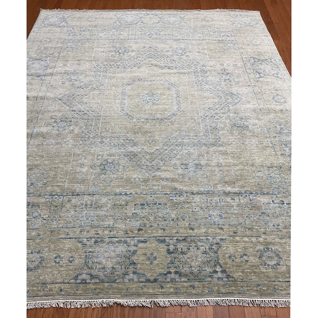 HERAT ORIENTAL Handmade Indo Mamluk Wool Rugs - 8' x 9'11"