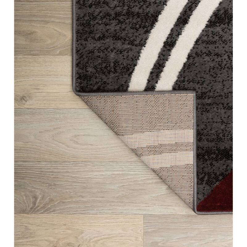 World Rug Gallery Contemporary Abstract Circles Design Area Rug