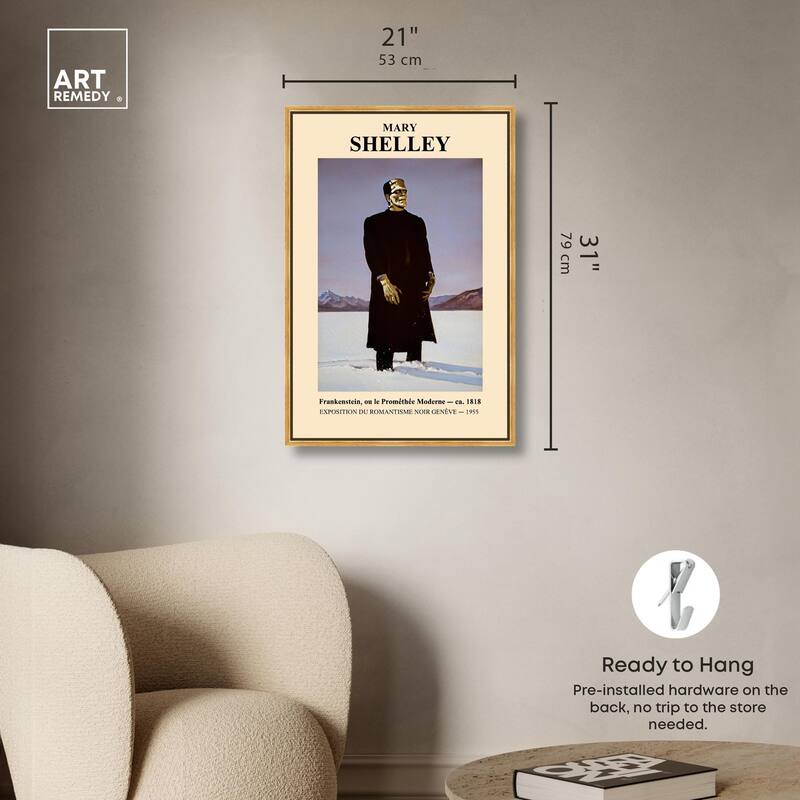 Mary Shelley's Monster Canvas by Art Remedy