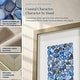 preview thumbnail 4 of 6, American Art Decor Blue Seashell Mosaic 3D Textured Wall Art, 2 Piece Set - Coastal Vertical Panels with Champagne Frame