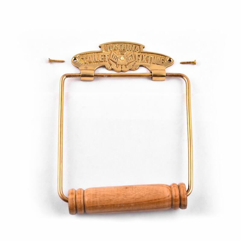 Brass Toilet Paper Holder Stand Wall Mount 5.8" Toilet Paper Roll Holder with Mounting Hardware Renovators Supply