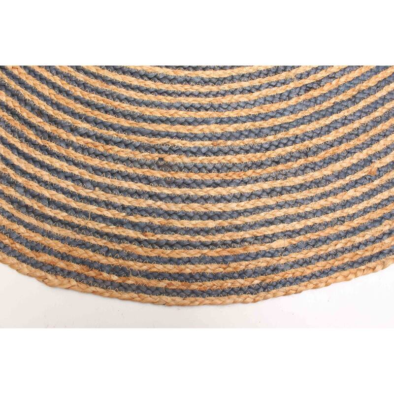 ECARPETGALLERY Braided Weave Palas Denizli Tan Jute Rug - 3'10 x 3'10