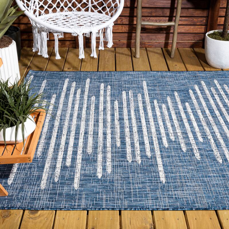 JONATHAN Y Colonia Berber Stripe Geometric Indoor/Outdoor Area Rug