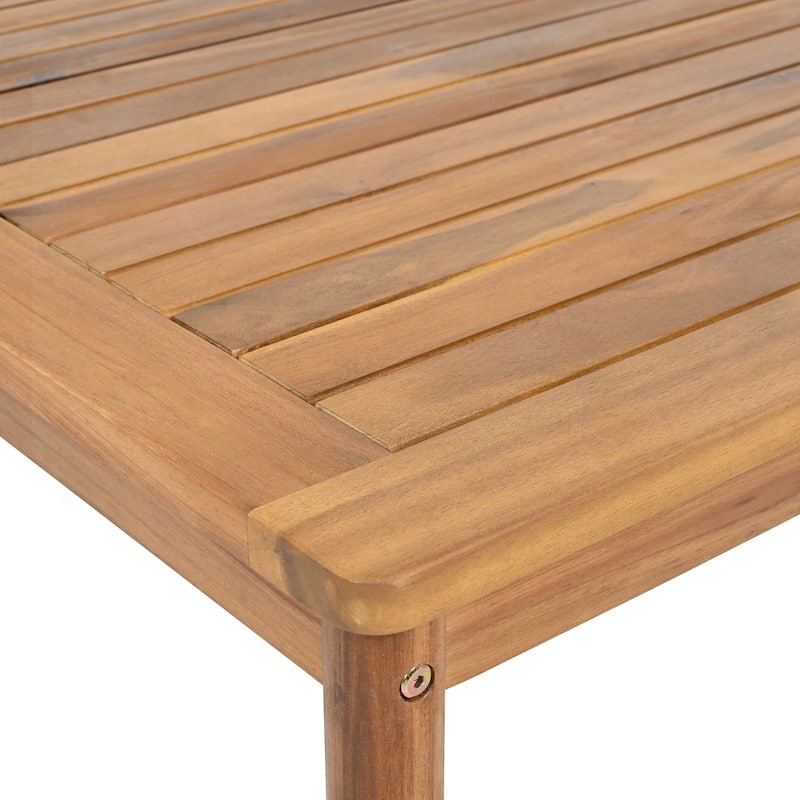 Outdoor 3-piece Acacia Wood and Rope Patio Sofa Set