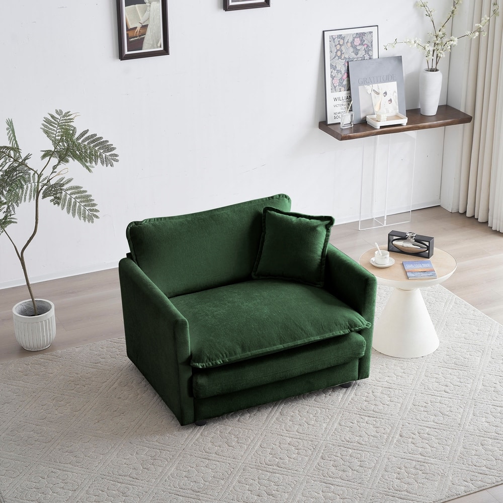 GDFStudio-Octavian Chenille Deep Single Seat Sofa Chair