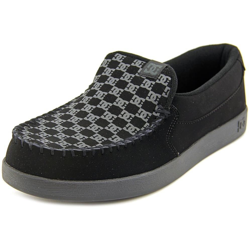 dc villain shoes black leather