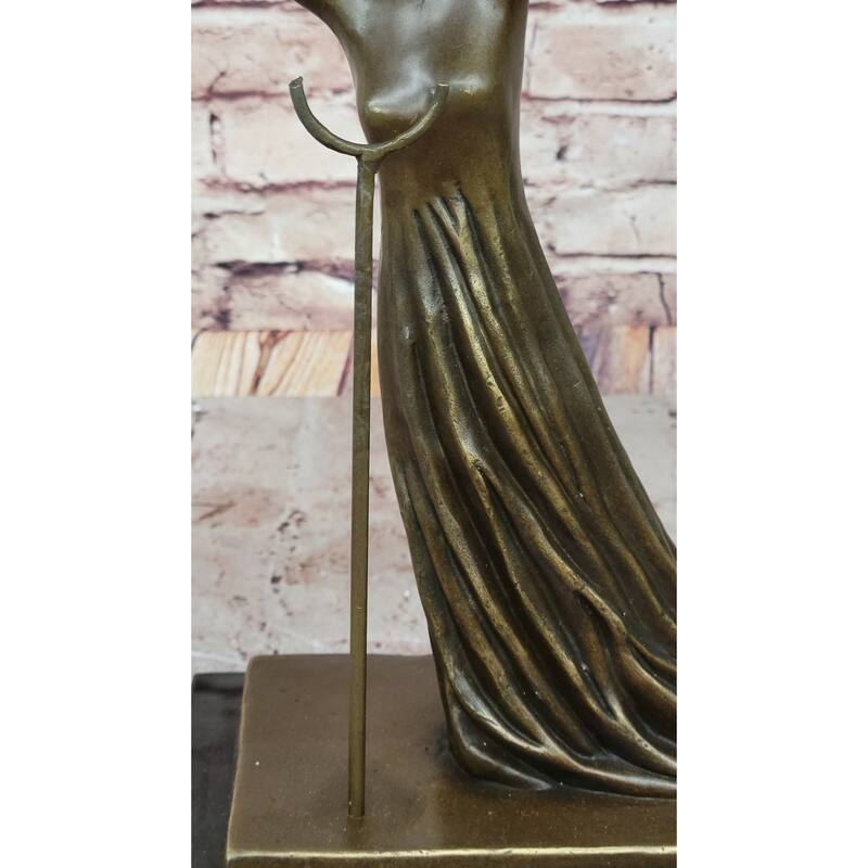 Salvador Dali Alice In Wonderland Bronze Sculpture Statue Surrealism Figure 19 Inches X 8 Inches