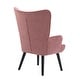 preview thumbnail 14 of 62, Fabric Upholstered Tufted Wingback Living Room Chair With Wooden Legs