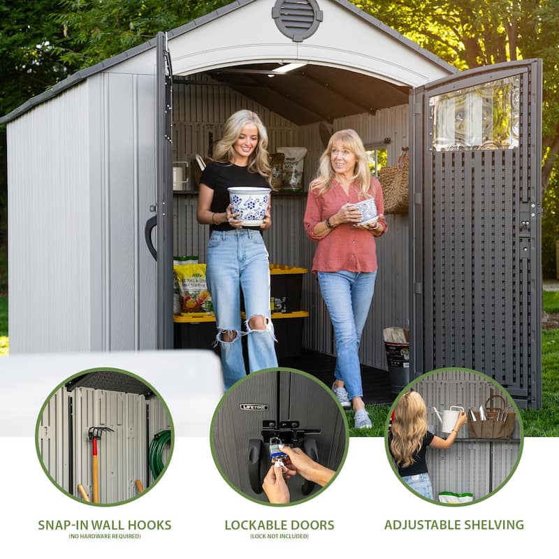 Lifetime Classic 8 Ft. x 10 Ft. Outdoor Storage Shed (60469)