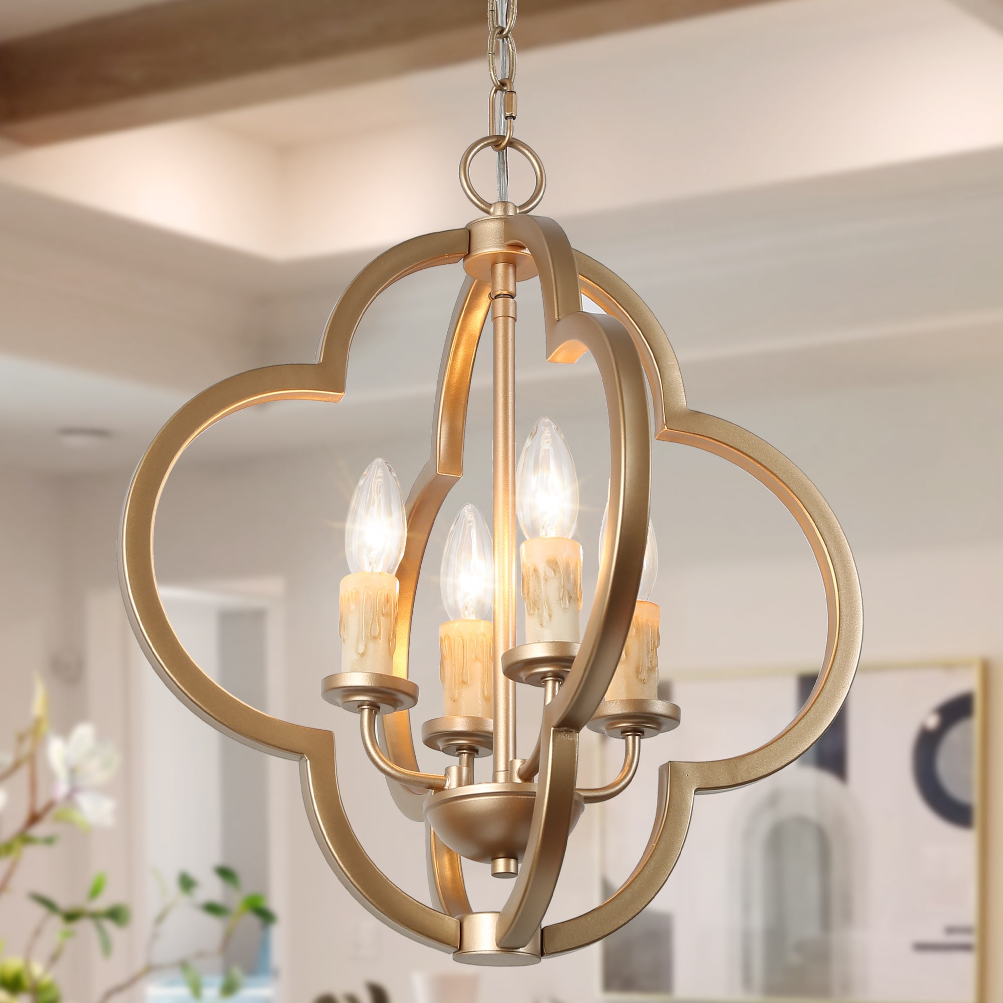 Quatrefoil pendant light top