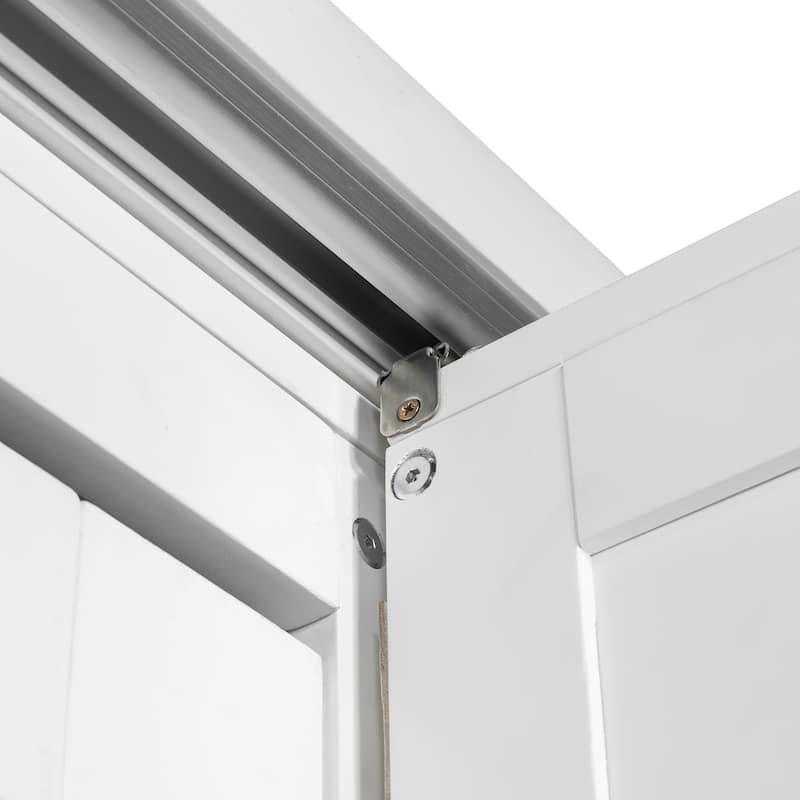 Murphy Bed Heavy Duty Cabinet Bed with Storage Shelves Queen Size