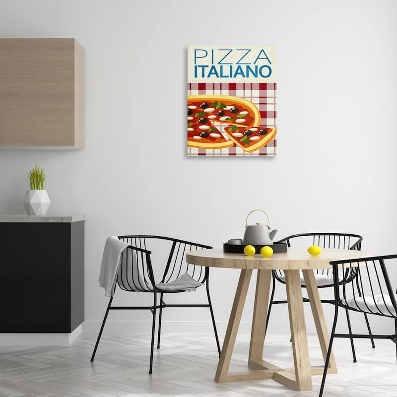 Stupell Classic Pizza Italiano Canvas Wall Art Design By Kim Allen