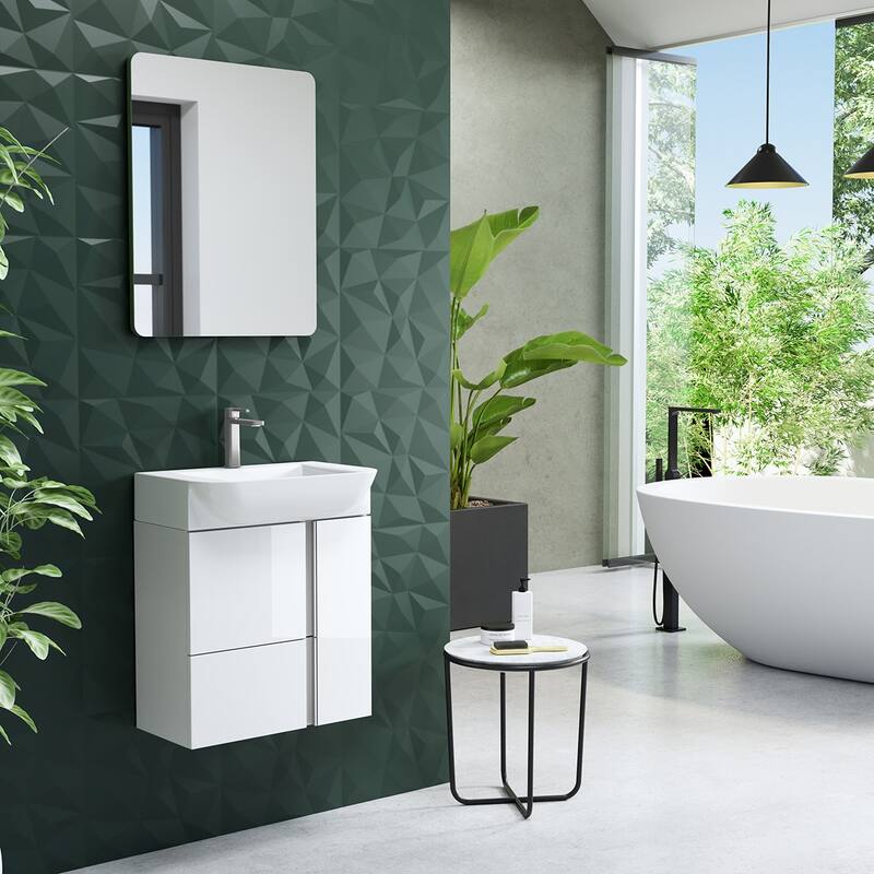 WS Bath Collections Camilia C55 Camilia 22" Wall Mounted Single Basin