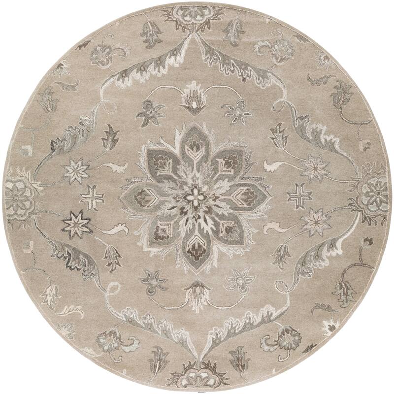 Robyn Handmade Transitional Medallion Wool Area Rug