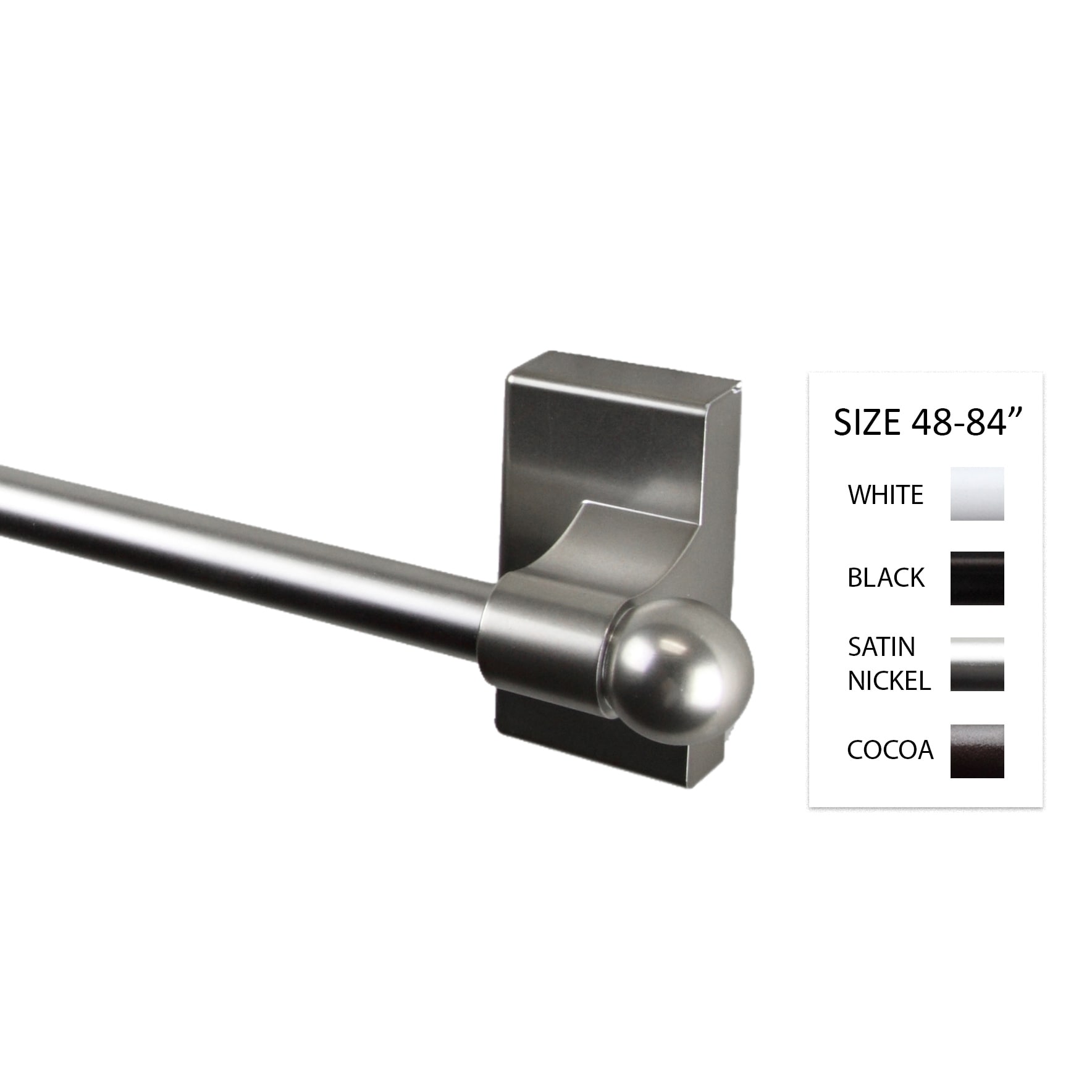 InStyleDesign 7/16 inch dia. Magnetic Rod 48-84 inch long