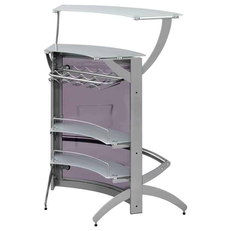 Dallas 2-shelf Curved Freestanding Home Bar Cabinet